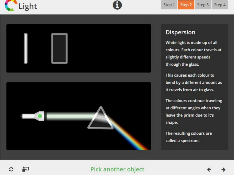 Light screenshot about dispersion