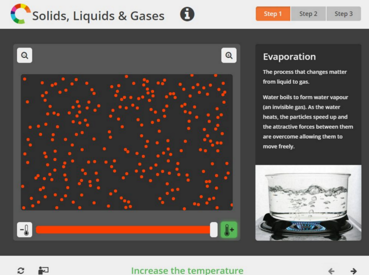 solids liquids and gases changes of state