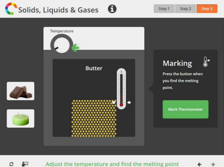 Solids liquids and gases screenshot