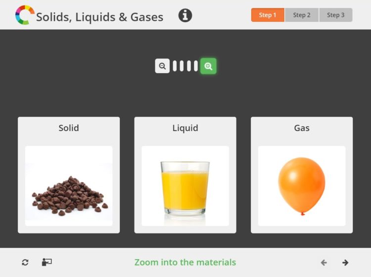 Solids, Liquids and Gases Intro WowScience Science games and activities for kids