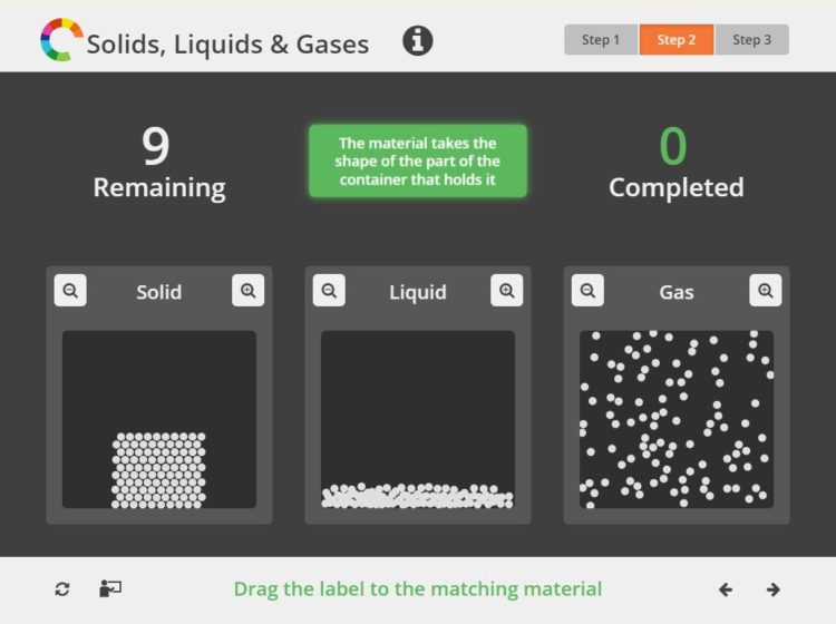 solid liquid gas intro screenshot