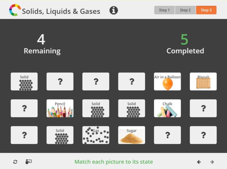 solid liquid gas intro screenshot