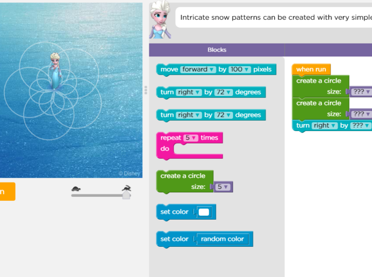 Code with Anna and Elsa Frozen Screenshot