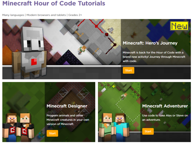 Minecraft Hour of Code Tutorials Screenshot