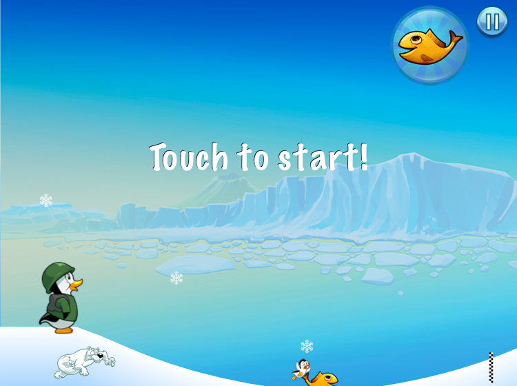 Racing penguins game screenshot