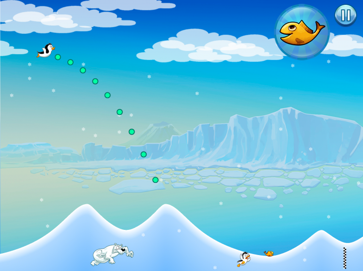 Racing penguins game screenshot