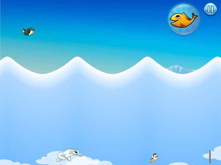 Racing penguins game screenshot