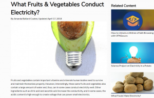 electrical engineering for kids fruit and vegetables
