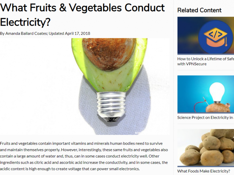electrical engineering for kids fruit and vegetables