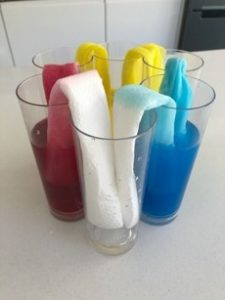 rainbow experiment using glasses